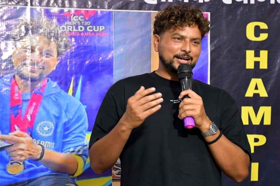 Kuldeep Yadav felicitated in Kanpur