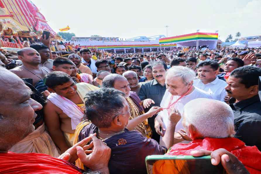 Naveen Patnaik at Rath Yatra