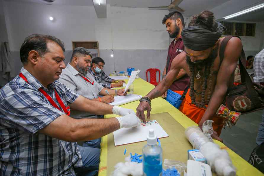 Jammu: Pilgrims get themselves registered for the annual Amarnath...