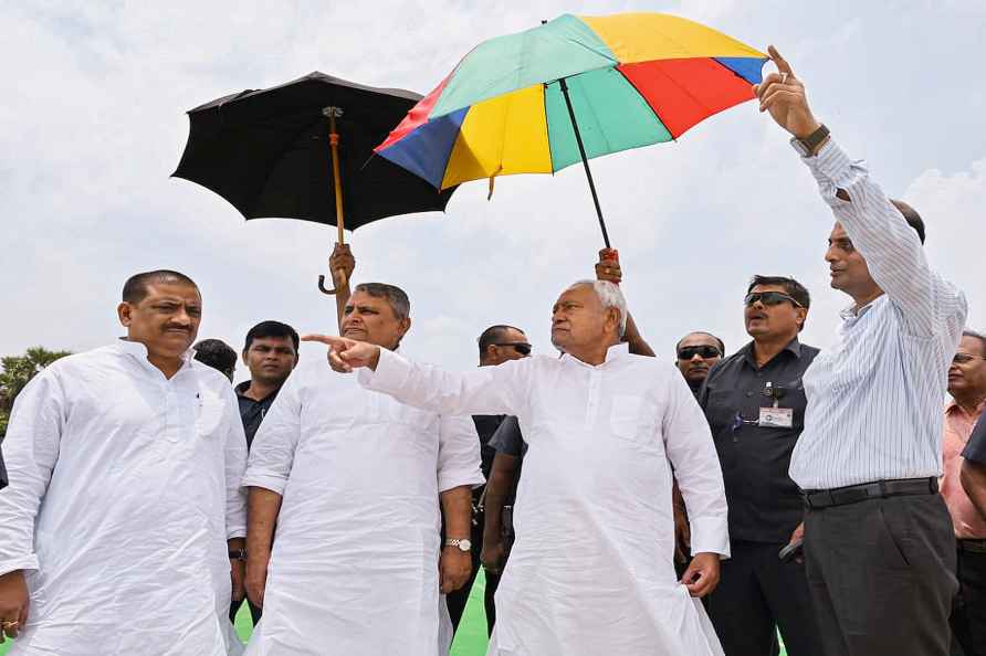 Nitish Kumar inspects projects at Bakhtiyarpur Ganga Ghat