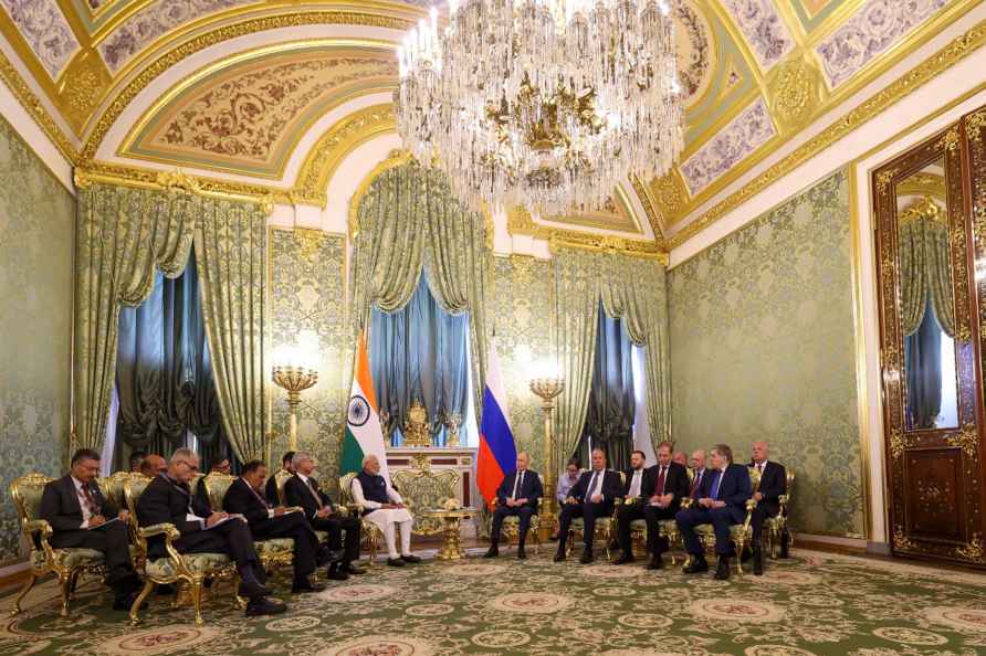 PM Modi and Putin's meeting in Russia