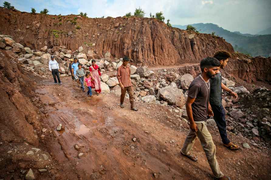 Road damaged near militant attack site in Kathua