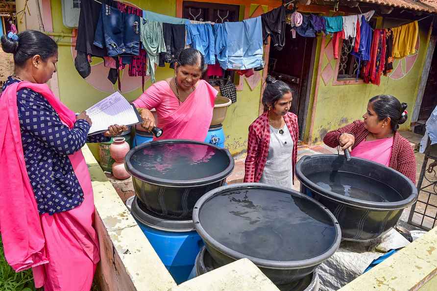 Mosquito breeding inspection in Chikmagalur