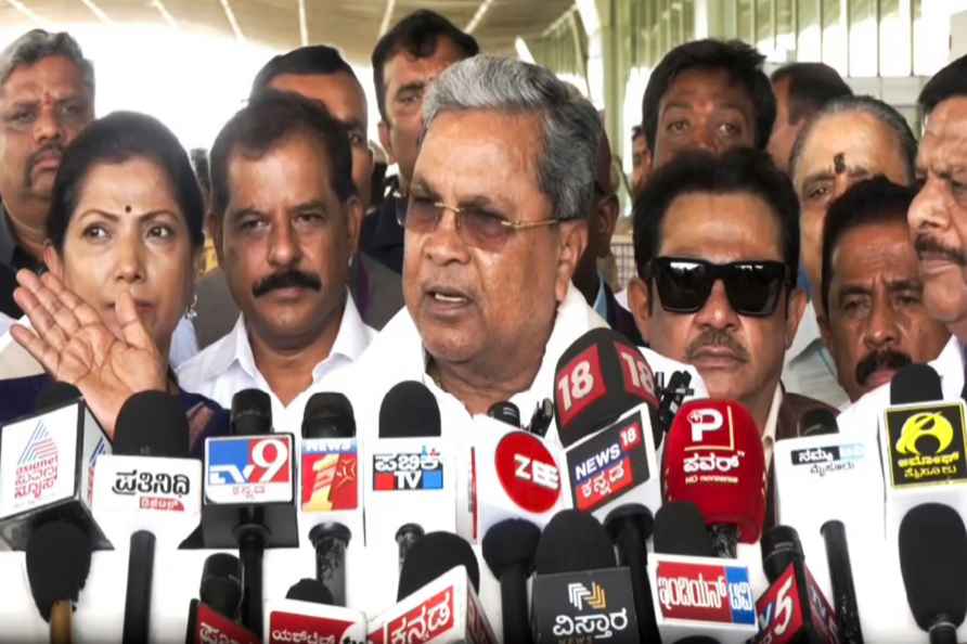 Siddaramaiah speaks to media