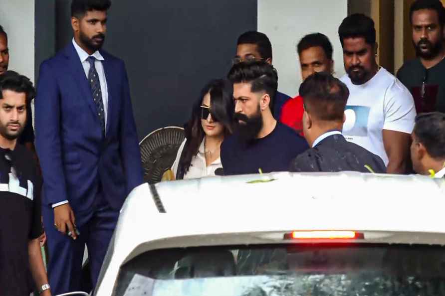 Actor Yash arrives for Anant-Radhika's wedding