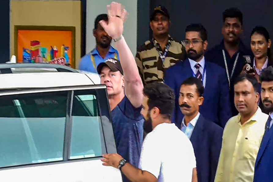 John Cena arrives in Mumbai