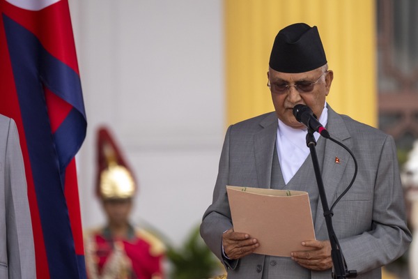 KP Sharma Oli sworn in as Nepal's new PM