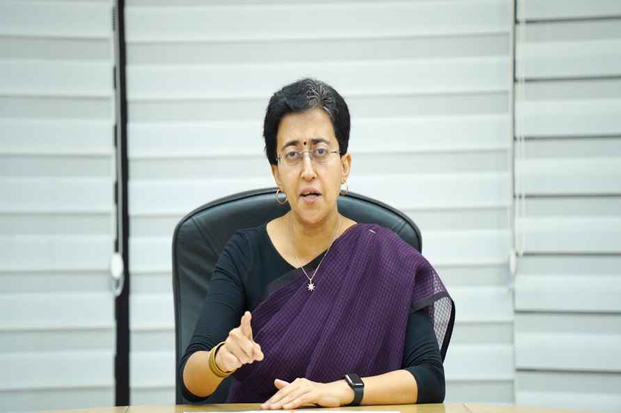 New Delhi: Delhi Minister and AAP leader Atishi addresses a press...