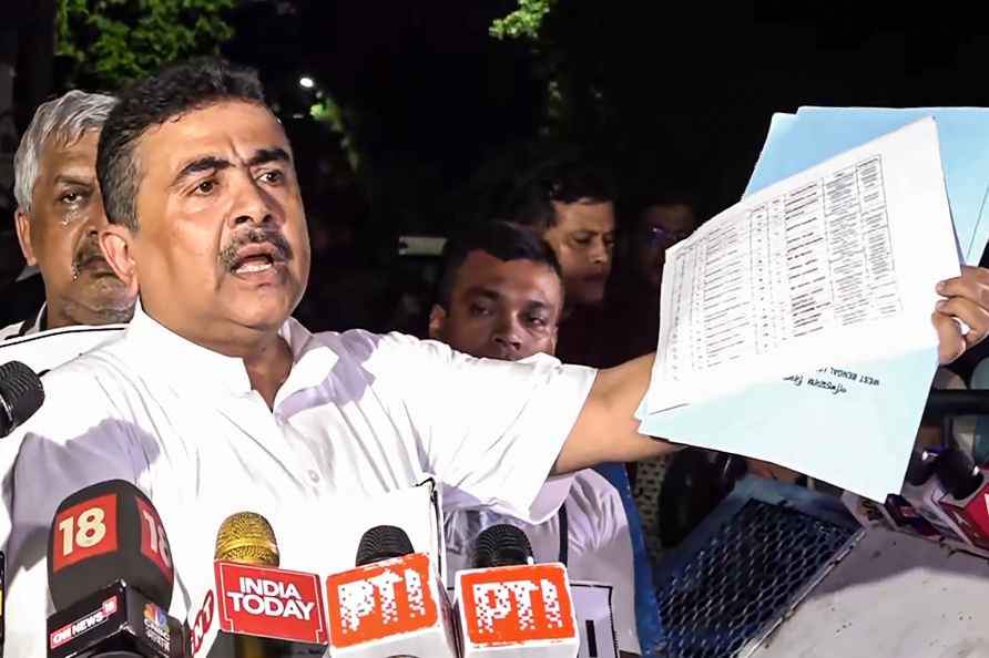 Suvendu Adhikari addresses media in Kolkata