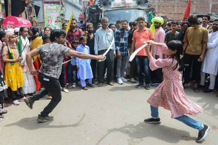 Ranchi: Muslims devotees participate in a Muharram procession, in...