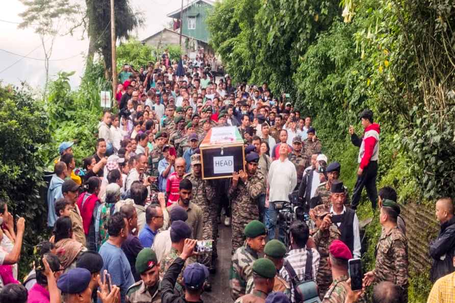 Capt. Brijesh Thapa's body arrives in Darjeeling