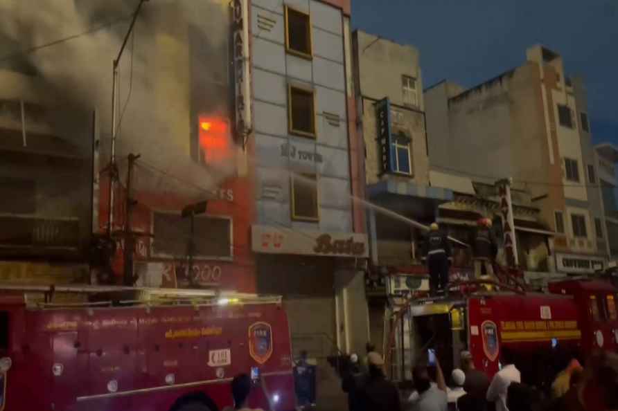 Fire at shop in Hyderabad