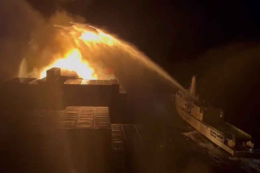 Fire on merchant vessel off Goa coast