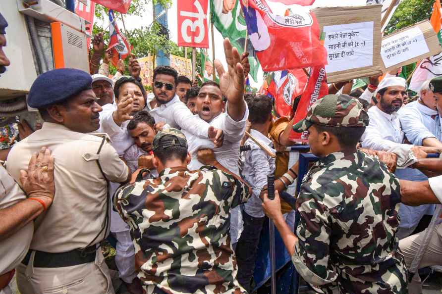 INDIA bloc protest in Patna