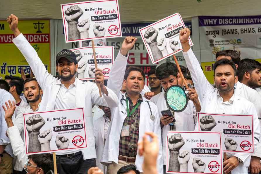 AYUSH students protest against NExT exam