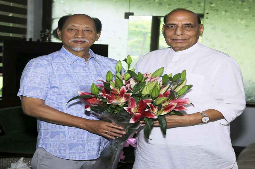 Neiphiu Rio calls on Rajnath Singh