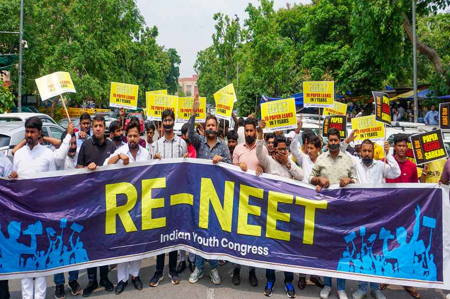 RE-NEET protest in Delhi