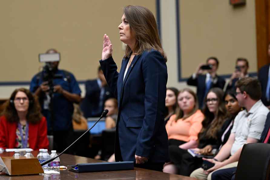 U.S. Secret Service Director Kimberly Cheatle is sworn in before...