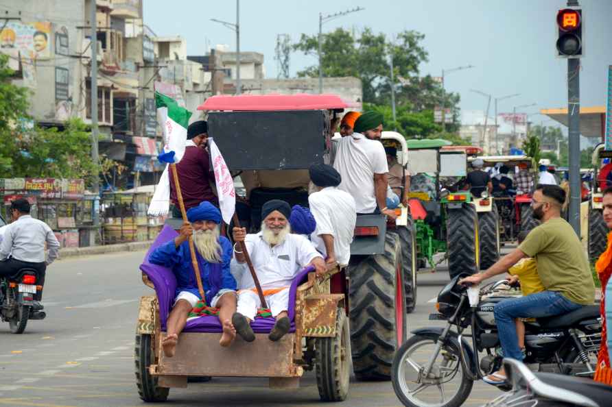 Farmers tractor march