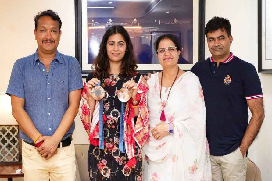 Manu Bhaker at PTI office