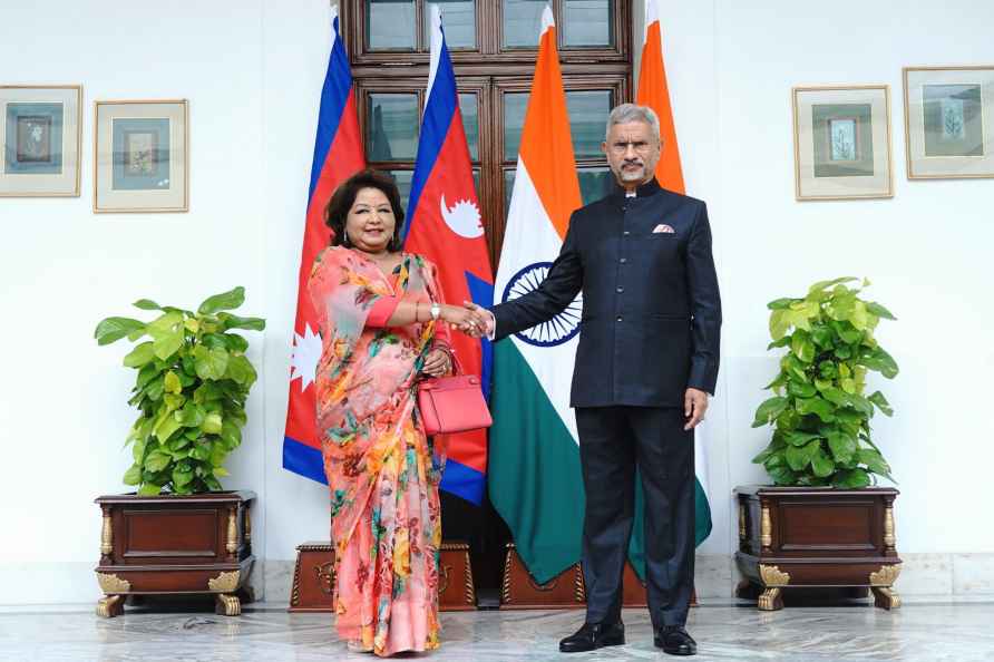 S Jaishankar with Arzu Rana Deuba