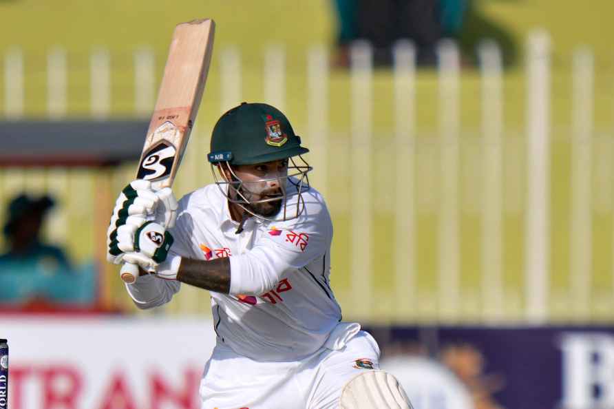 Bangladesh's Litton Das bats during the third day of first cricket...