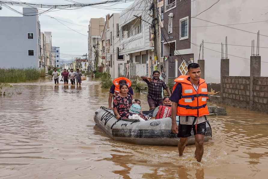 Rescue ops in flood affected Vijayawada