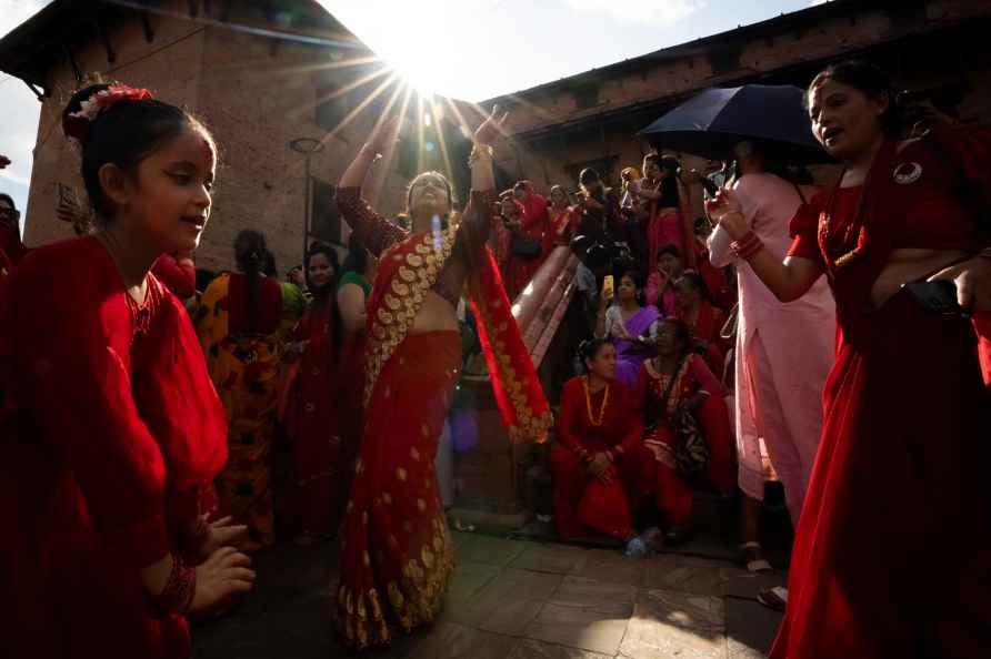 Teej festival celebrations in Kathmandu