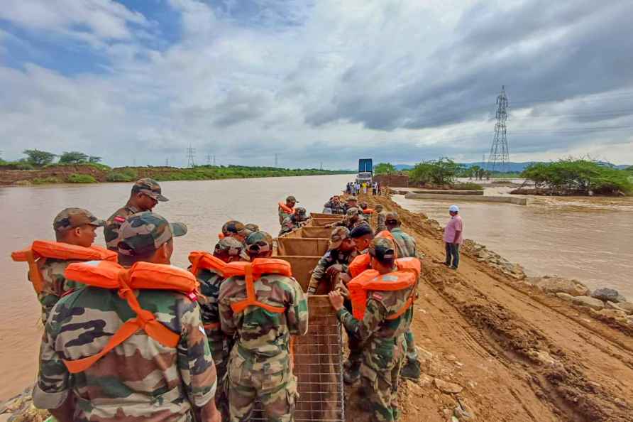 Army's disaster relief operation in Vijayawada