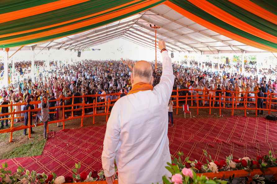 **EDS: IMAGE VIA @AmitShah** Jammu: Union Home Minister Amit Shah...