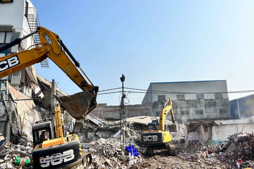 Relief work after building collapsed