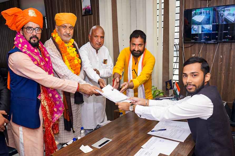 Sham Lal Sharma files nomination for J&K polls