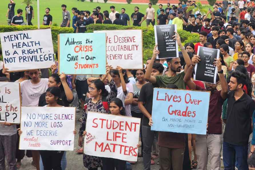 Protest over student's death at IITG