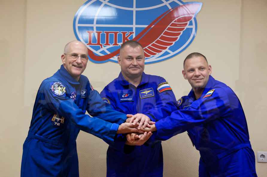 Cosmonauts Don Pettit,Alexey Ovchinin,Ivan Vagner