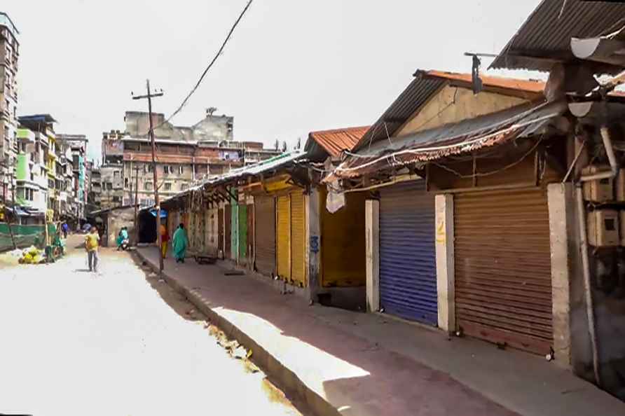 Deserted street in Manipur