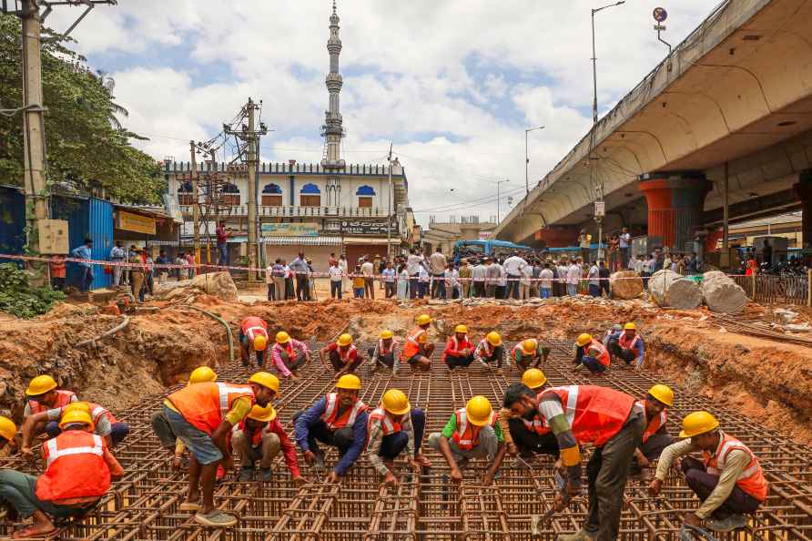 Hebbal flyover expansion work