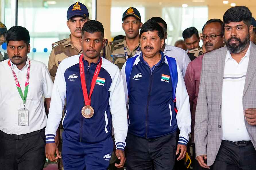 Mariyappan Thangavelu at Chennai Airport