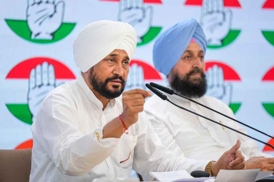 New Delhi: Congress leaders Charanjit Singh Channi and Partap Singh...