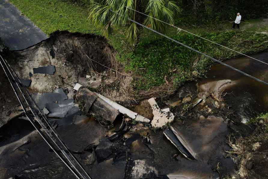 Hurricane Milton damaged bridge