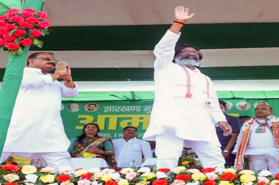 Hemant Soren campaigns for Jharkhand polls