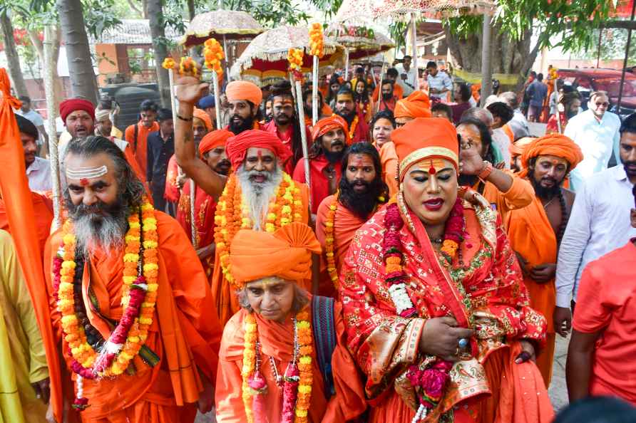 Religious procession ahead of Kumbh Mela 2025