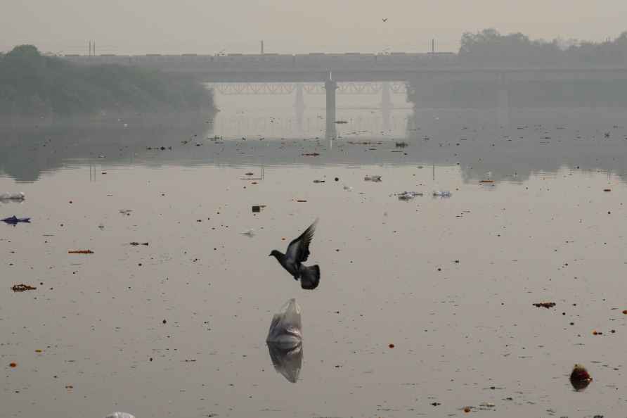 Polluted Yamuna after Diwali festivities