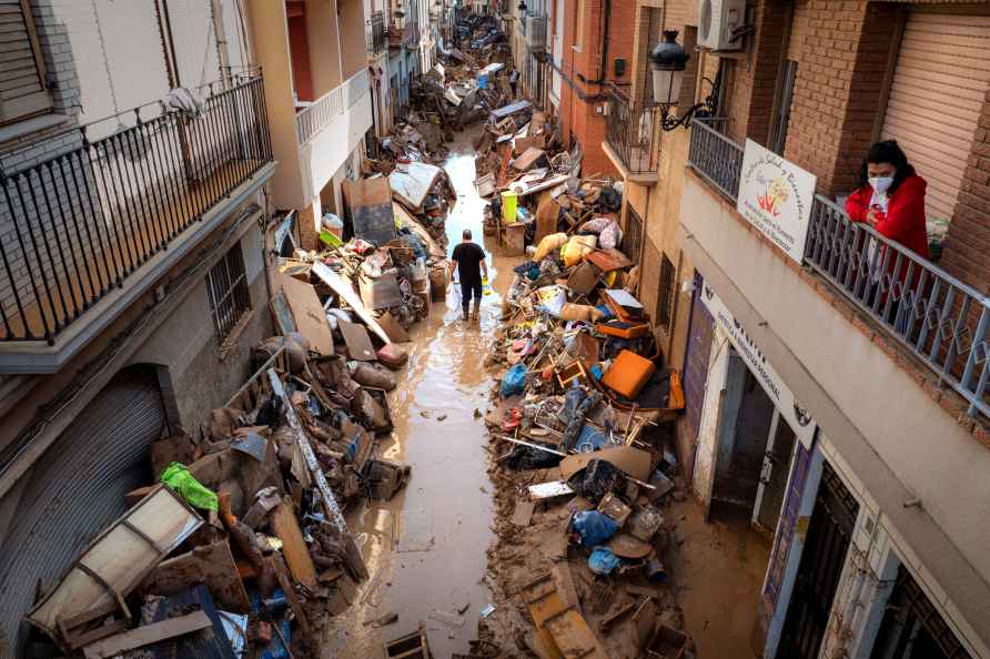 Aftermath of floods, in Paiporta