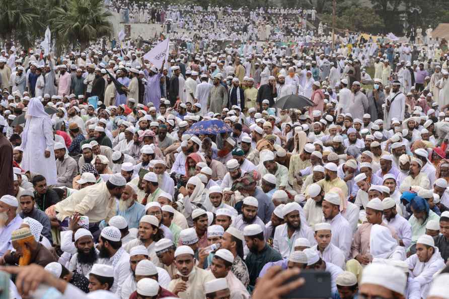 Tabliq Jamaat members attend a rally