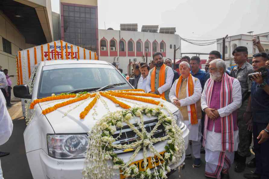 Last rites of Sharda Sinha in Patna