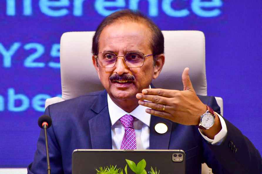 Mumbai: SBI Chairman Challa Sreenivasulu Setty addresses the media...