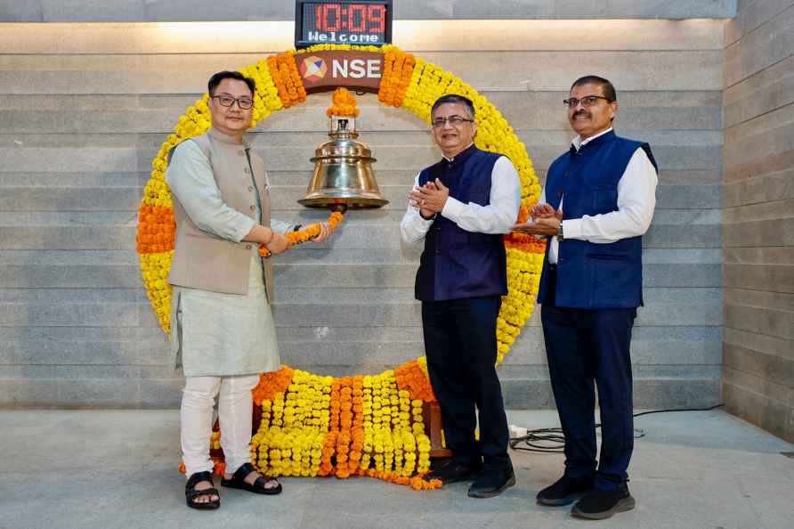 Kiren Rijiju at NSE, Mumbai