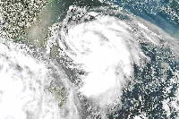 Typhoon Trami approaching south China island city