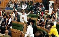 Ruckus in J&K Assembly, BJP MLAs marshalled out