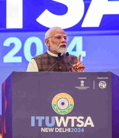 Global telecom standards should ensure security, dignity and equity: PM Modi